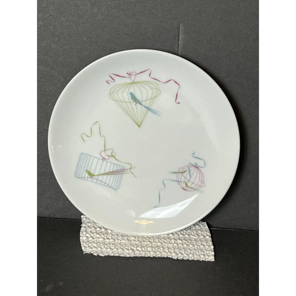 Vtg‎ MCM Rosenthal Continental China Raymond Loewy BIRD CAGE Desert Plate 6 Inch